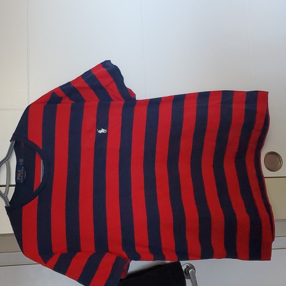 Polo by Ralph Lauren Size L Red Navy Tee Shirt - Picture 1 of 4
